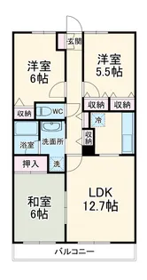 マンションベルシー【8階】の間取り