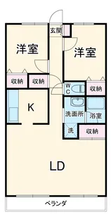マンションベルシー【9階】の間取り