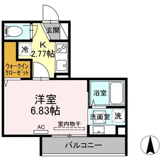 アンジュール綾瀬【1階】の間取り