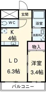 ラ・ペジブル【2階】の間取り