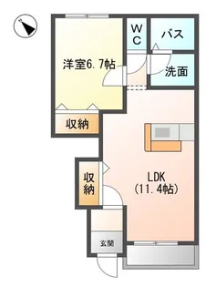フィオーレⅡ【1階】の間取り
