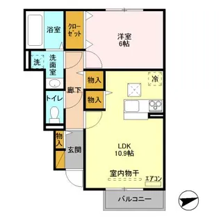 ボヌールロード【1階】の間取り