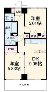 ファーロ宮前平【502号室】の間取り