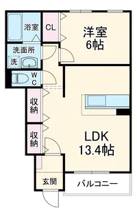 フェリーチェK・S・K【1階】の間取り