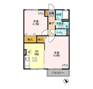 メゾンエクレール A【1階】の間取り