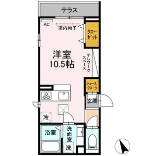 ルミエール・ドゥ・ソレイユ【2階】の間取り