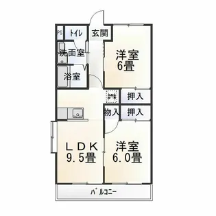 シャインハイム池端【4階】の間取り
