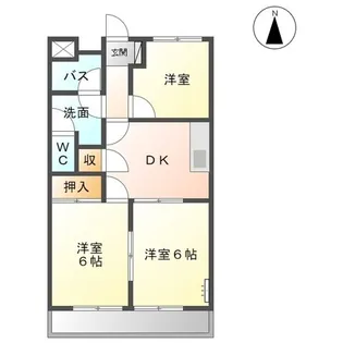 レジデンスミズノ壱番館【1階】の間取り