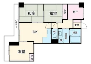 ソシエ弐番館【605号室】の間取り