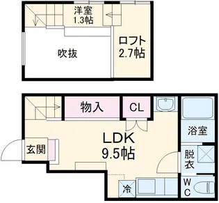 ル・シャトレ笠寺【101号室】の間取り