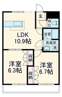ショコラ クルール【302号室】の間取り
