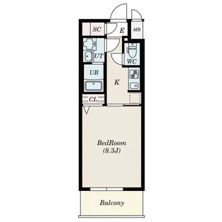 S-RESIDENCE金山West【2階】の間取り