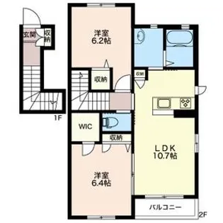 セルシャンプA【201号室】の間取り