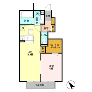 リヴェール乙女 A【1階】の間取り