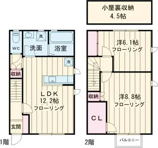 ラ・ルーチェ【1階】の間取り