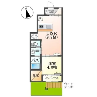 アパートメント小浜 A【1階】の間取り