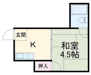ドミイル安安ビル【4-D号室】の間取り