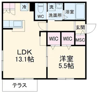 メゾン・ド・マルト【101号室】の間取り