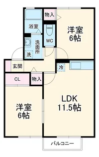 グランシャリオ B【1階】の間取り