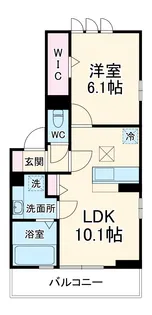 サフィール【101号室】の間取り