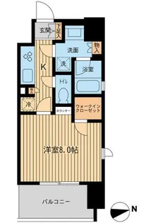 エルシア五反田【0601号室】の間取り