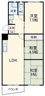 高師グリーンハイツ【D2号室】の間取り