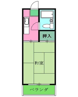 田所コーポA【210号室】の間取り