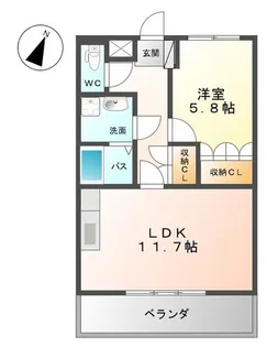 ガーデンヒルズ【2階】の間取り