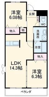 オオシマハイツベル【3階】の間取り