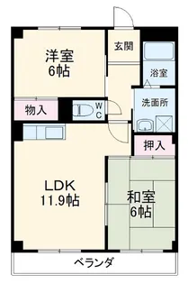 アン・プルール【203号室】の間取り