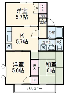 ベルハイムA【2階】の間取り
