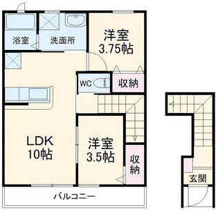 リーブルファイン岩槻東町【2階】の間取り
