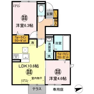 フォルトゥーナSENBA【1階】の間取り