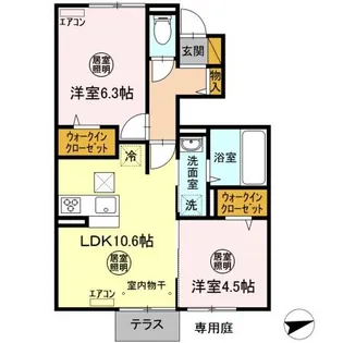 フォルトゥーナSENBA【1階】の間取り