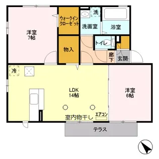 GRAND COURT東橋本【1階】の間取り
