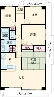 エクセラート北助松【816号室】の間取り
