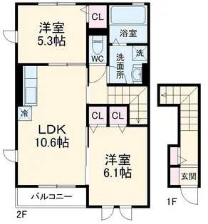 セレスト 壱番館【2階】の間取り