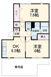 サンハウス横前【2階】の間取り