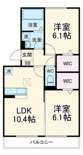 グランド ソレイユ【102号室】の間取り