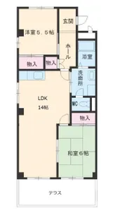 グランヒルズ横吹A【203号室】の間取り