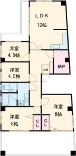 興和マンション【5階】の間取り