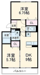 グランディールⅡ【2階】の間取り