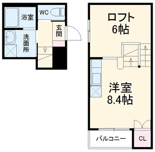 fleuve B(フルーヴB)【202号室】の間取り