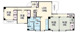 グレース箕面【3階】の間取り