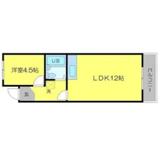 グリーンライフ西宿【1階】の間取り