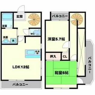 アヴァンス池田【2階】の間取り