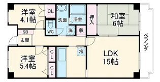 ルイシャトレ中之島【13階】の間取り