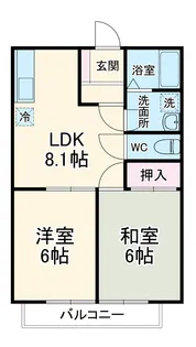 コーポラスハミエール【2階】の間取り