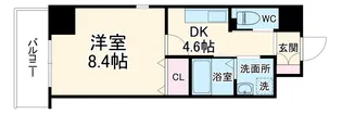 オアシス梅田【9階】の間取り
