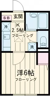エスポワールB棟【1階】の間取り
